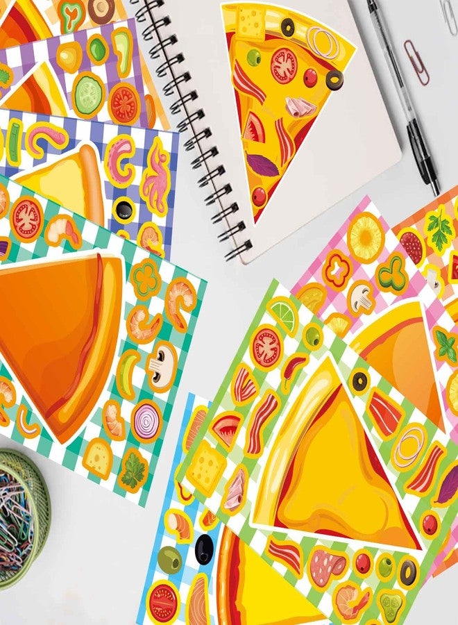 OTAITY 24 Sheets Make A Pizza Stickers for Kids, Make Your Own Stickers, Pizza Parties Cute Party Favors Decorations, DIY Arts Birthday Games Family Night - Image 3